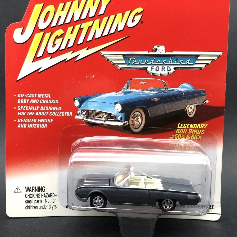 Johnny Lightning Thunderbird 1961 '61 T-Bird Convertible Car Blue‎ Diecast 1/64